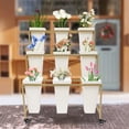 thumbnail image 3 of Flower Display Stand With Wheels, 3 Layers Plant Cart with 9PCS Buckets, Moving Flower Rack for Indoor, Outdoor Patio Garden, Living Room, Florist, 3 of 30