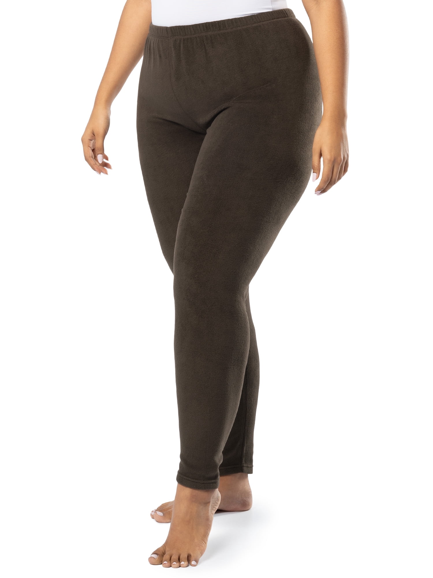 Fruit of the Loom Women's Stretch Fleece Thermal Top and Bottom Set, Sizes S-4X