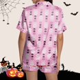 thumbnail image 6 of XIAONU Skull Heart Print Pajama Set For Women Short Sleeve Button Down Casual Nightwear Outfit Set, 6 of 6