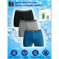thumbnail image 3 of B2BODY Breathable Boxers with Soft Comfort Waistband for Men Small to Big and Tall Cool Touch Boxer, 3 of 7