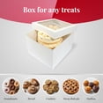 thumbnail image 5 of 12x12x10 inch Cake Box 25 count, Window 2 pieces for Tier and Multi-Layer Cakes Bakery Boxes, 5 of 7