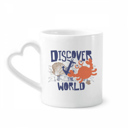 

Discover World Crab Marine Organism Mug Coffee Cerac Drinkware Glass Heart Cup