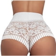 thumbnail image 2 of BLVB Women's Underwear Floral Lace Boyshort Panties High Waist Hipster Full Coverage Boxer Briefs, 2 of 3