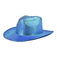 thumbnail image 6 of Holographic Cowboy Party Hat, Western Style Shiny Costume Accessories Hat for Women Cosplay Party Fancy Dress Party , White, 6 of 8