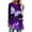 Purple, variant on ZHUASHUM Tops For Women Ladies Thin Round Neck Raglan Sleeve Butterfly Print Long Sleeve T Shirt Top Ladies T Shirt And Blouses Blue M