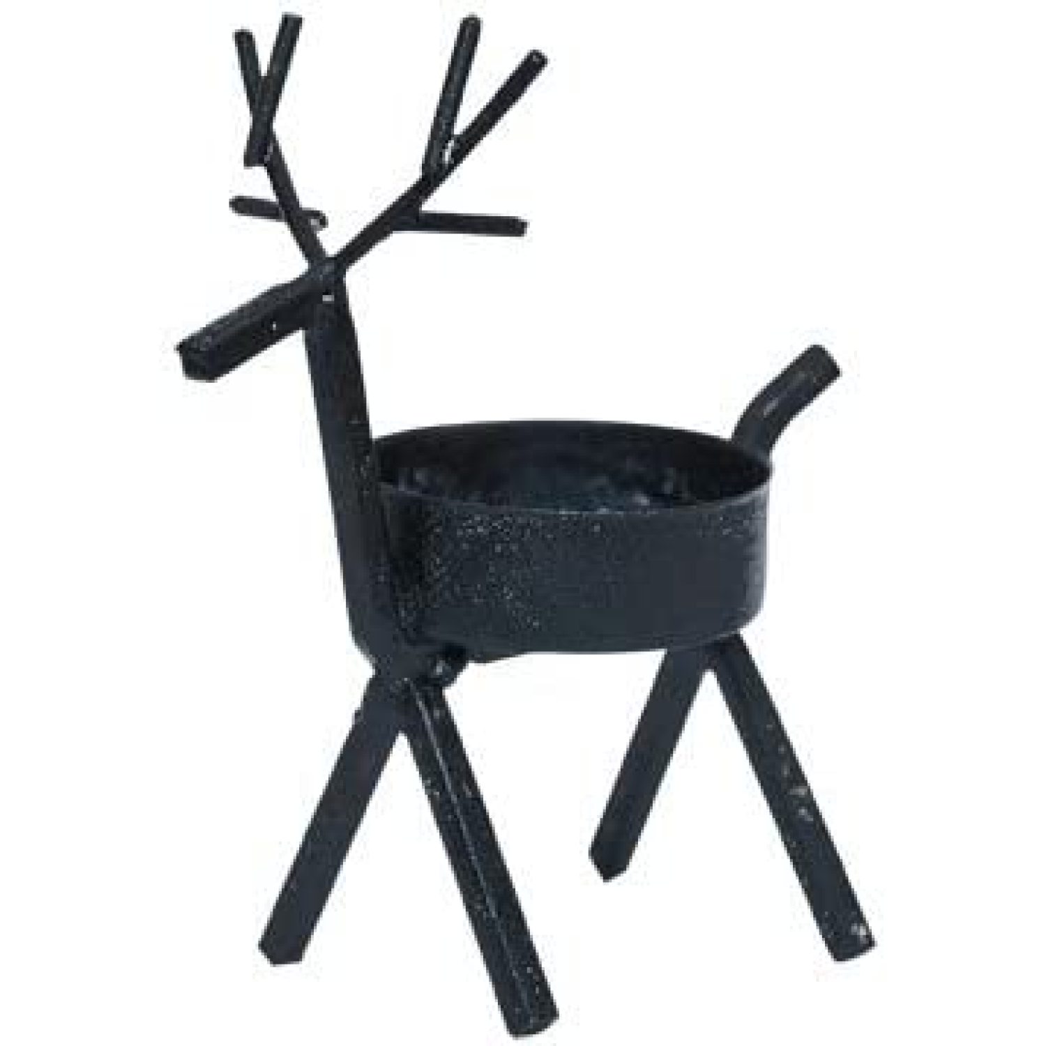 Black Metal Reindeer Tealight Candle Holder Country Primitive Christmas