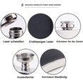 thumbnail image 2 of Nuevo, juego de regalo de petaca de acero inoxidable adecuado, petaca de 8 oz con funda de cuero negro, petacas de acero portátiles para L, 2 of 5