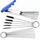thumbnail image 1 of Carburetors Carbon Dirt Jet Remove Cleaner, 13 Cleaning Wires Set + 10 Cleaning Needles + 5 Nylon Brushes Tool Kit For Motorcycle Atv Moped Welder Car, 1 of 5