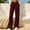 Wine, variant on FEIIBMOYRIA Women Straight Pants Fashion Soft V-Shaped Ruched Elastic Waist Wide Leg Pants Casual Athletic Comfortable Streetwear Solid Color Long Sweat Pants with Side Pockets