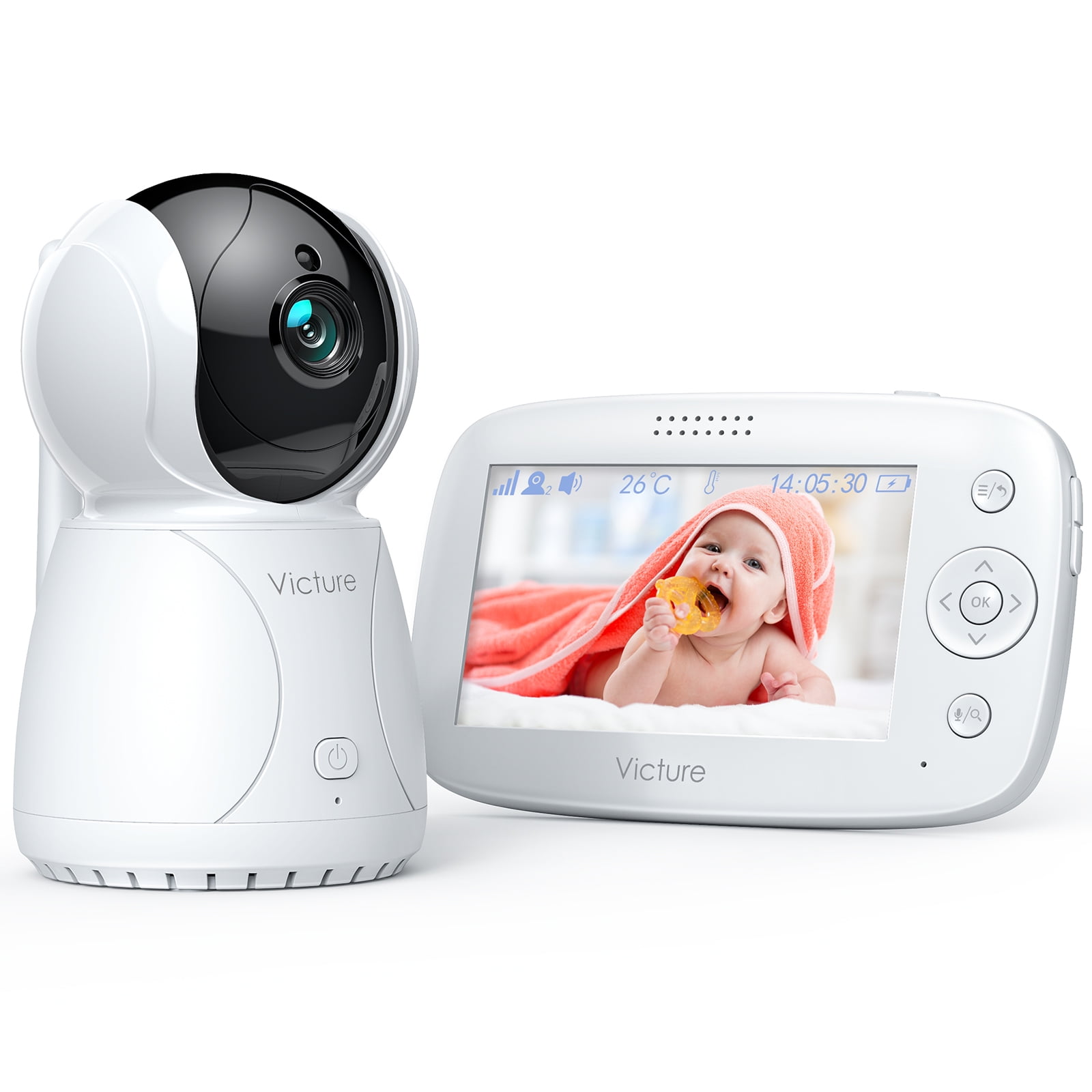 7.0 inch Wireless Night Vision Dual View Video Baby Monitor 