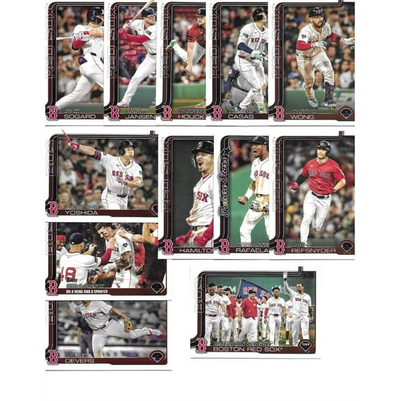 S2025 Topps Series 1 Baseball Team Set 12 Cards Red Sox Triston Casas
