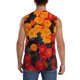 thumbnail image 4 of Fotbe Marigold Flowers In Different Colors Men's Camiseta sin Mangas Estampada para Hombres, Playera Casual para Gimnasio, Entrenamiento, Playa-XX-Large, 4 of 7