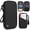 Black Large, variant on Anti-theft card holder, multifunctional passport bag, business portable storage bag, waterproof document bag, wallet