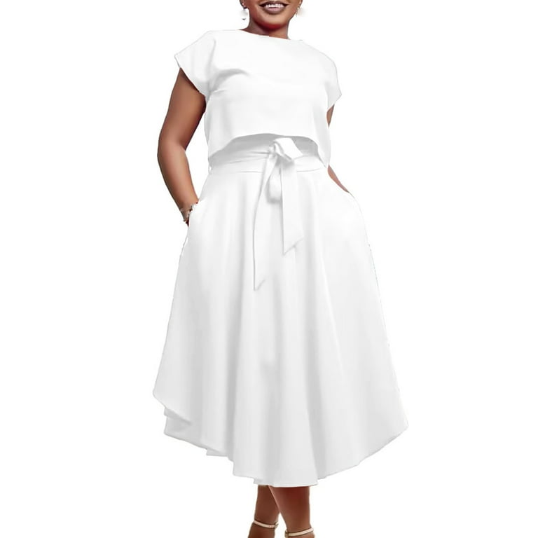 maxi dress v neck sleeves Solid Short Sleeve V-Neck Tiered Maxi Dress Blue / M main image 1