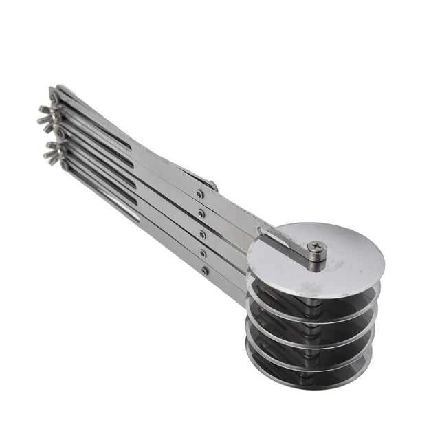 Coupe-pâte en Acier Inoxydable Molette de Coupe de Pâte Multifonctionnelle Réglable pour Tarte Pizza Gâteau Biscuits Longue Durée 2 Tailles Disponibles