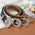 thumbnail image 7 of Women Western Leather Belts Ladies Vintage Design Waist Belt for Pants Jeans Dresses, 7 of 7