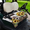 thumbnail image 2 of Golf Cart Seat Covers for 2 Seater,Yellow Sunflowers Microfiber Cart Seat Towel Blanket,Western Star Farmhouse White Wooden Absorbent Breathable Non Slip Bench Seats Protector for Golf Course 51"x31", 2 of 9