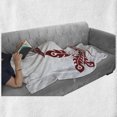 thumbnail image 6 of Phoenix Soft Flannel Fleece Blanket, Traditional Chinese Magic Bird with Majestic Wings and Peacock Feather Style Boho, Cozy Plush for Indoor and Outdoor Use, 50" x 60", Ruby White, by Ambesonne, 6 of 6
