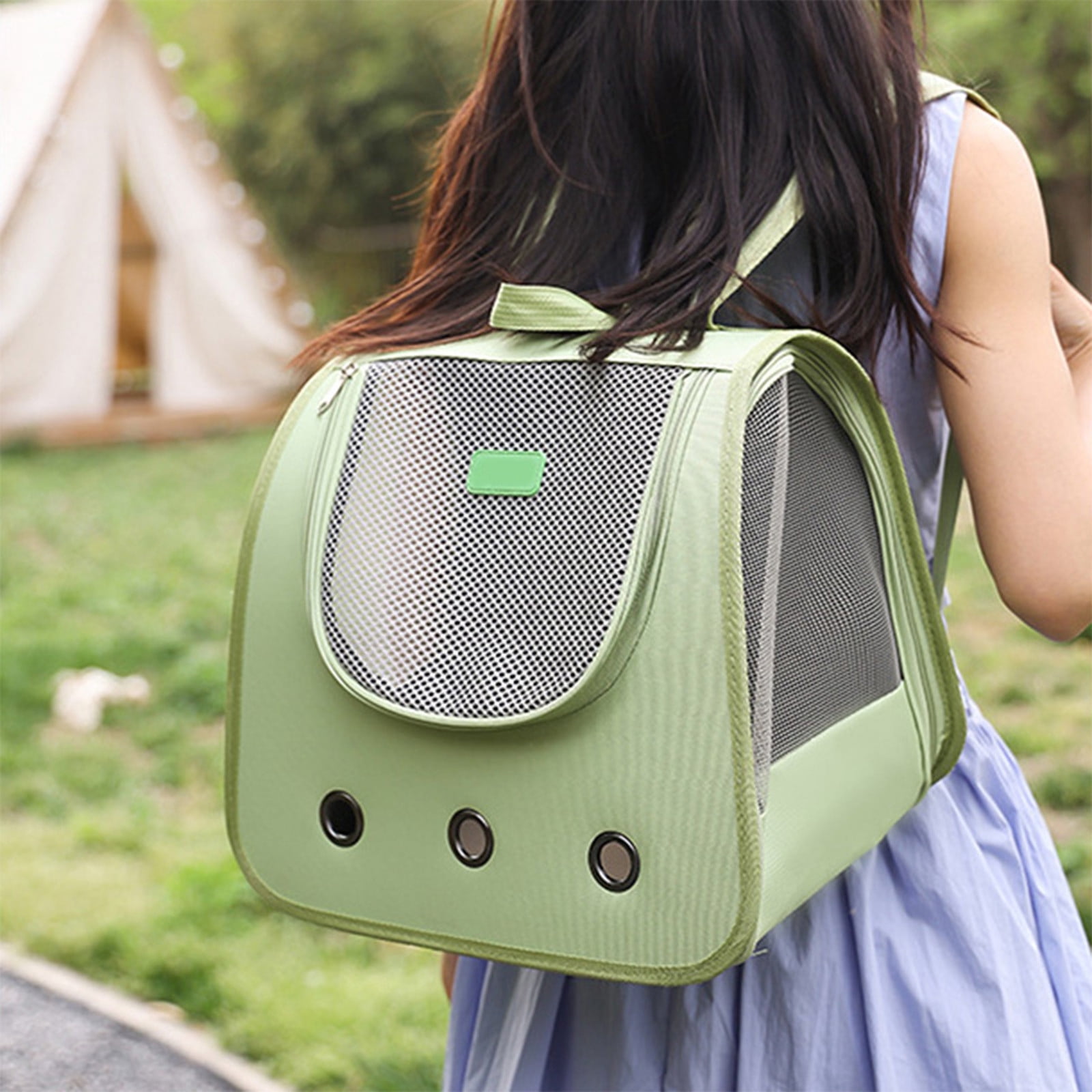 AuroraX Cat Carrier Backpack Bubble Backpack,Camping Foldable Soft Sided Breathable Dog Backpack Carrier Travel Backpack Travel Backpack Green