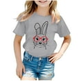 thumbnail image 2 of Shirts for Boys and Girls Short Sleeve Round Neck Comfort Letter Printing Back to School Pure Color Top,Size 4 Years-5 Years, 2 of 4