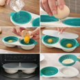 thumbnail image 3 of Egg Poacher Double Cup Egg Bowl Cooker Steamer Cookware Draining Eggs Basket Boiler BPA Free for Ovens Cooking Steamed Poached Egg, 3 of 4