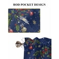 thumbnail image 6 of Gingerbread Christmas 2 Panel Kitchen Curtains for Windows, Xmas Balls Branches Navy Blue Bathroom Privacy Curtain, Home Décor Window Treatment for Bedroom/Living Room 55"x45", 6 of 6