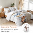 thumbnail image 7 of Grateful Thankful Blessed Bedding Duvet Cover Set Queen Size 4 Pieces Thanksgiving Pumpkin Watercolor Bedding Set with Zipper Closure, 1 Comforter Cover 90x92 Inches 1 Flat Sheet & 2 Pillow Cases, 7 of 7