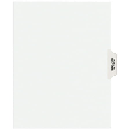 UPC: 0072782119102 | Avery Individual Legal Dividers Avery Style  Letter Size  Side Tab Table of Contents (11910)