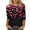 Black A, variant on Yangnuo Womens Fashions Daily Valentine's Day Printed Blouses Tops Women's Casual Print Round Neck Three-Quarter Sleeve T-Shirt Loose Top For