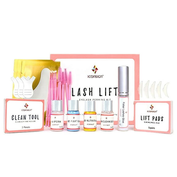 ICONSIGN Lash Lift Kit - Mini Kit | Whole small kit in one poly bag; save space and shipping cost | Very Low Smell | Achieve salon-quality lifted and curled lashes at home!