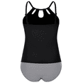 thumbnail image 6 of Hilor Women's Tankini Swimsuits High Neck Two Piece Bathing Suits Keyhole Swimwear Tankini, 6 of 8