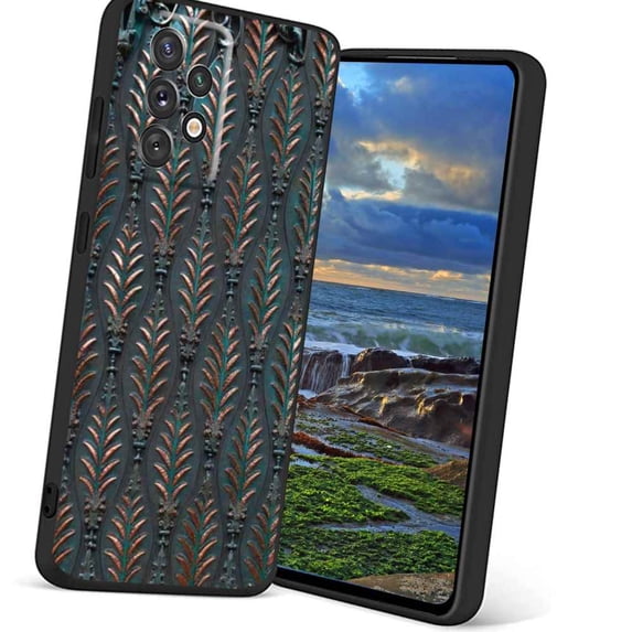 Ornamental-Copper-Patina-And-Ma-9-3 Phone Case, Degined for Samsung Galaxy A52 5G Case Men Women, Flexible Silicone Shockproof Case for Samsung Galaxy A52 5G