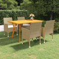 thumbnail image 1 of vidaXL 5 Piece Garden Dining Set Beige, 1 of 5