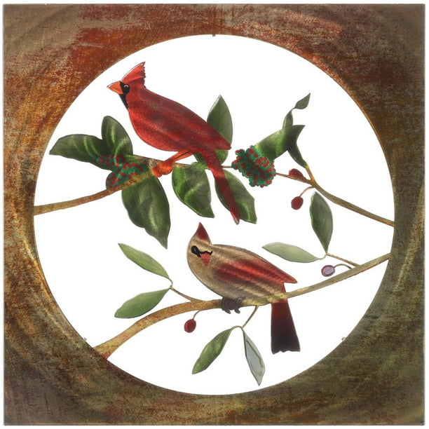 Wall Art 2 16X16 Cardinals Metal Wall Art By Next Innovations Walmart