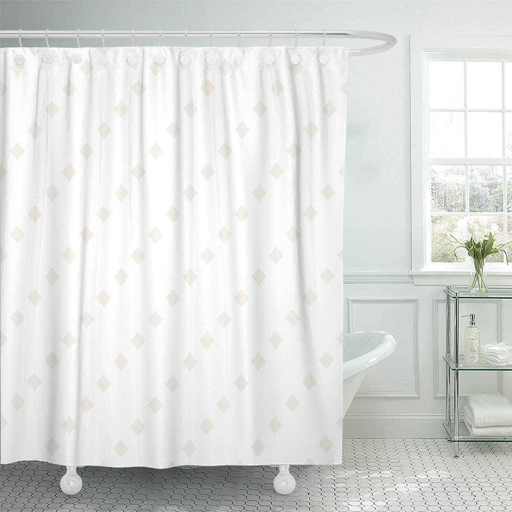 Reisen White Ruffle Shower Curtain Fabric/Cloth Farmhouse Bathroom Sheer Shower 
