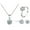 Silver A, variant on Latrodar Six Claw Zircon Set Earrings Necklace Ring Small Fresh Three-piece Set Silver