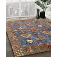 thumbnail image 3 of Ahgly Company Machine Washable Indoor Square Abstract Chestnut Brown Area Rugs, 4' Square, 3 of 7
