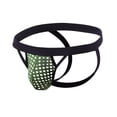 thumbnail image 3 of USNSM Men's Jockstrap Mesh Underwear Fashion Thongs Fishnet Wide Belt Athletic Supporter Sport Jockstrap Underwear Green XL, 3 of 3