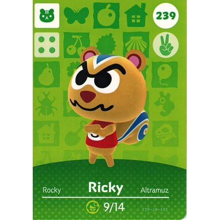 Nintendo Animal Crossing Happy Home Designer Amiibo Card Ricky 239/300 USA Version - Walmart.com