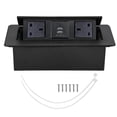 thumbnail image 2 of Up Desktop Pop Up Socket 2 X 3 Clavijas 2 X Puertos USB Toma Emergente De Mesa Multifuncional Para La Oficina Del Hotel En Casa, 2 of 7