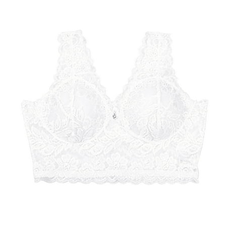 

XINSHIDE Bras Women Sexy Large Size Lace No Steel Ring Printed Floral Bras Sports Bras For Women