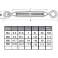 thumbnail image 5 of Rustproof Turnbuckle Set, Magnetic Workable Heavy Duty Turnbuckle For Antenna And Clothesline Tension, Waterproof And Corrosion Resistant, 5 of 5