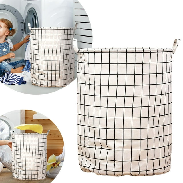 Patterned Linen Laundry Hamper Without Lid Large Open Top Stylish And Breathable Fabric For Bedroom Or Bathroom Easy And Durable Design Metal Hampers for Laundry Wheel Separator Hamper Dorm Laundry