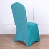 Metallic Turquoise Spandex Stretchable Banquet Glitter Chair Cover
