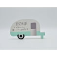 thumbnail image 1 of Teal Trailer Die Cut Wood Sign, 1 of 1