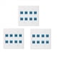 thumbnail image 1 of 3X Placa de Pared Ethernet 8 Puertos - Doble Banda Cat6 RJ45 Conector Cable de Red Placa Frontal Hembra Una Hembra - Azul, 1 of 5