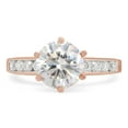 thumbnail image 2 of 1 4/5 Cttw Center 7.5MM Round Cut Lab Created Moissanite Diamond Solitaire Bridal Engagement Ring Jewelry Gift for Women in 14K Rose Gold Over Sterling Silver (G-H Color, VVS1 Clarity, 1.80 Cttw)-6, 2 of 8