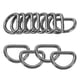 thumbnail image 1 of Uxcell 20-Pack Hebillas en D, 1 Pulgada Hebillas Metálicas en D No Soldadas para Bolsos/Delantales/Cinturones/Cuellos de Mascotas, Hardware de Anillo en D Semicircular [Negro Gris], 1 of 6