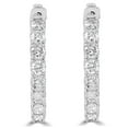 thumbnail image 2 of Pompeii 6.13 cttw Diamond Inside Outside Hoops 14k White Gold 30mm Tall Lab Grown (F,VS), 2 of 4