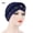 navy, variant on Stretch Hair Loss Head Wrap Women Turban Cap Muslim Cancer Chemo Hat Beads Braid WHITE